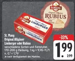 Original Allgäuer Limburger oder Rubius