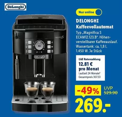 Delonghi - Kaffeevollautomat Typ Magnifica S ECAM123.123.B