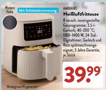 Heißluftfritteuse