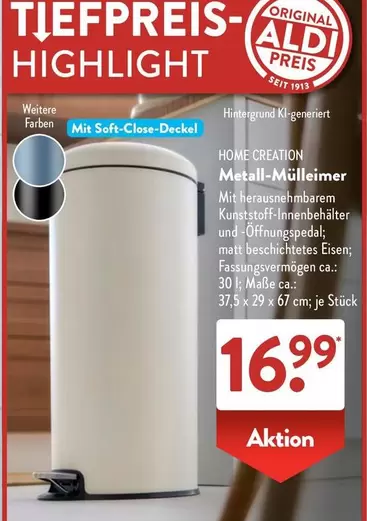Metalls-Mülleimer