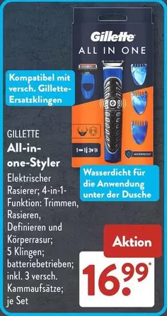 Gillette - All-in-one-Styler Elektrischer Rasierer