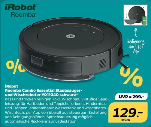 Irobot - Roomba Combo Essential Saug- und Wischroboter YO11040