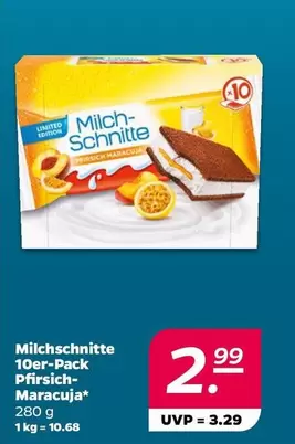 Milch-Schnittte 10er-Pack Pfirsich-Maracuja