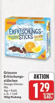 Orange - Erfrischungs-Sticks -Zitrone