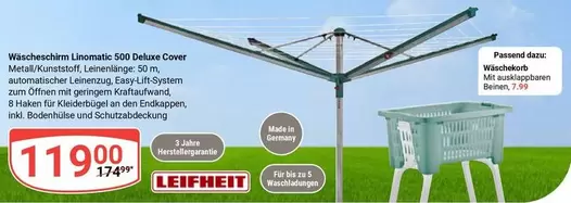 Deluxe - Wäscheschirm Linomatic 500 Cover