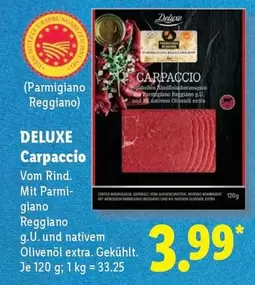 Deluxe - Carpaccio Vom Rind Mit Parmigiano Reggiano