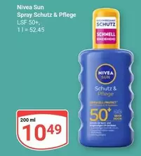 Nivea - Spray Schutz & Pflege LSF 50+