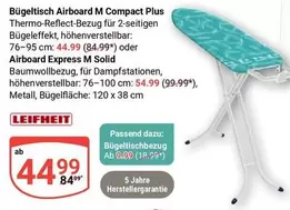Bügelttisch Airboard M Compact Plus oder Airboard Express M Solid