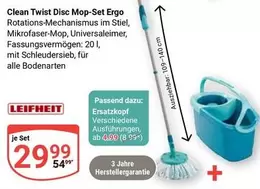 Clean Twist Disc Mop-Set Ergo