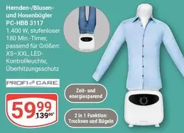 Hemden-/Blusen- und Hosenbügler PC-HBB 3117