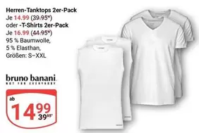 Bruno Banani - Herren-Tanktops 2er-Pack oder T-Shirts 2er-Pack