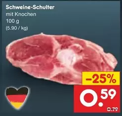 Schweine-Schulter mit Knochen