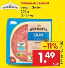 Salami-Aufschnitt