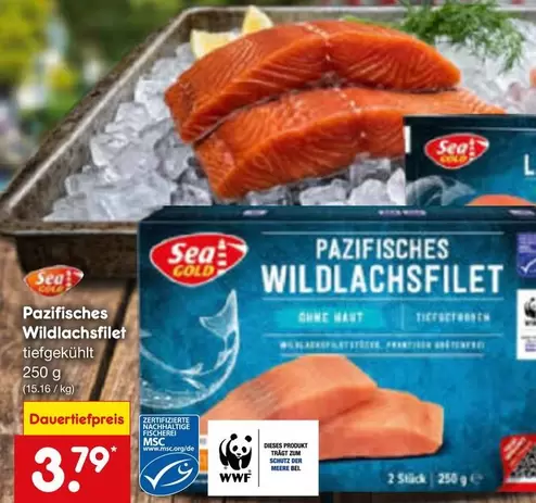 Gold - Pazifisches Wildlachfilet tiefgekühlt
