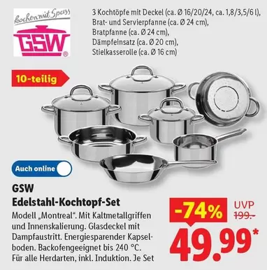 Edelstahl-Kochtopf-Set