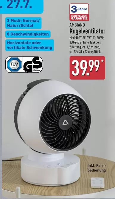 Kugelventilator