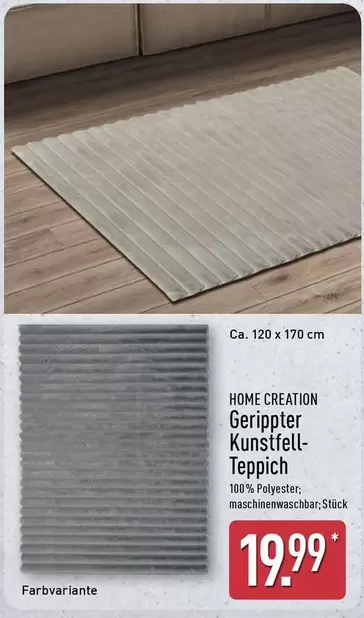 Gerippter Kunstfell-Teppich