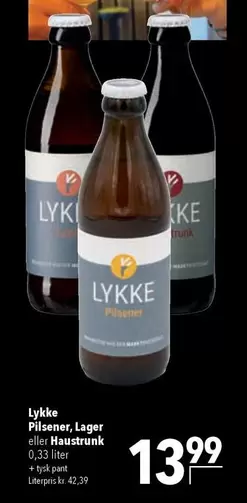 Pilsener, Lager eller Haustrunk