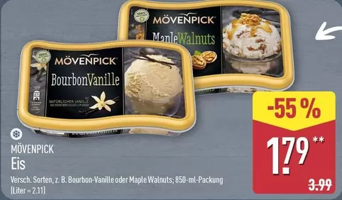 Eis Bourbon-Vanille oder Maple Walnuts
