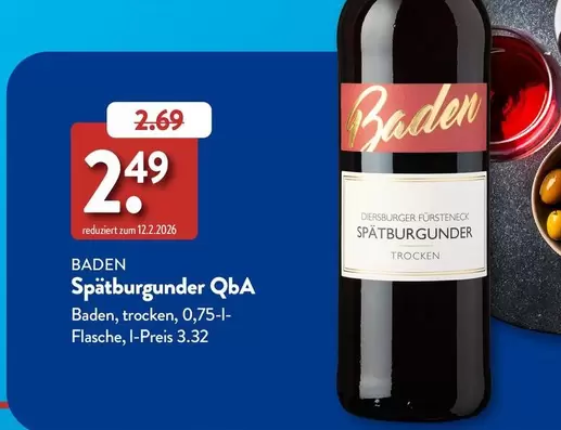 Baden - Spätburgunder QbA