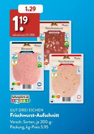 Frischwurst-Aufschnitt