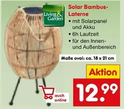 Solar Bambus-Laterne