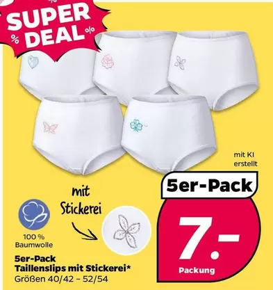Taillenslips mit Stickerei