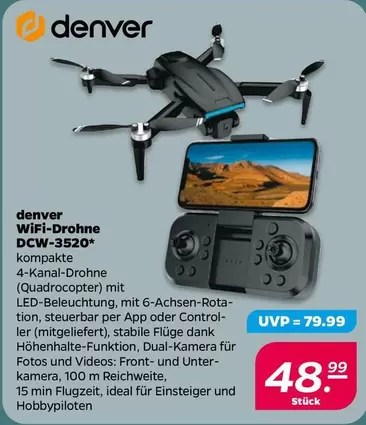 Ideal - WiFi-Drohne DCW-3520* kompakte 4-Kanal-Drohne (Quadcopter)