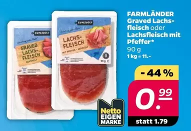 Graved Lachs-fleisch oder Lachs-fleisch mit Pfeffer