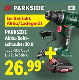 Akku-Bohr-schrauber 20 V Typ "PBSSA 20-Li A1"