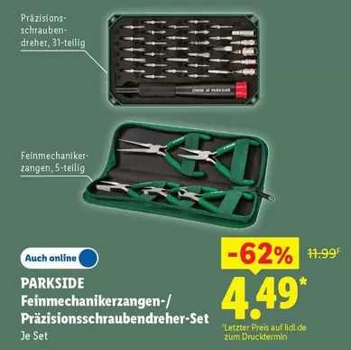 Feinmechanikerzangen-/Präzisionsschraubendreher-Set