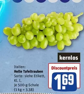 Helle Tafeltrauben