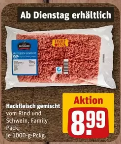 Hackfleisch gemischt vom Rind und Schwein