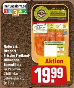 Frische Freiland-Hähnchen-Innenfilets in Paprika-Chili-Marinade, SB-verpackt
