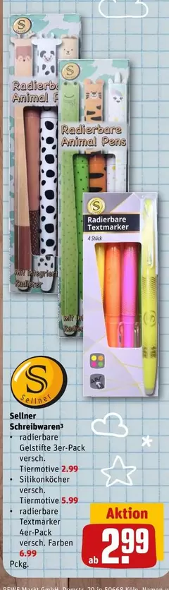 Radierbare Animal Pens & Textmarker