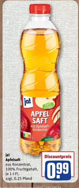 Apfelsaft aus Konzentrat
