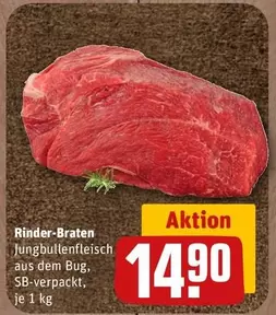 Rinder-Braten Jungbullenfleisch aus dem Bug, SB-verpackt