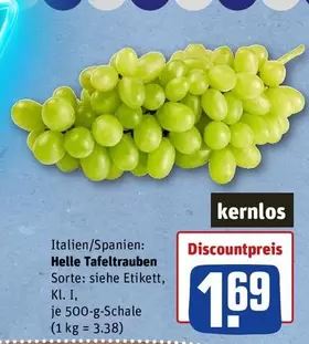 Helle Tafeltrauben