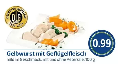 Gelbwurst mit Geflügelfleisch