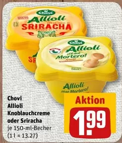 Chovi Allioli Knoblauchcreme oder Sriracha