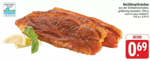 Holzfällergrillscheiben aus der Schweineschulter
