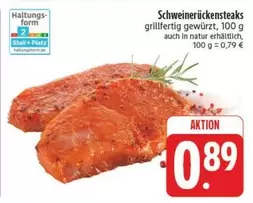 Schweinerückensteaks gegrillt