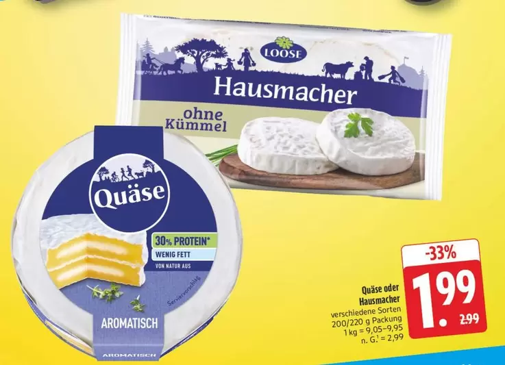 Quäse Hausmacher ohne Kümmel