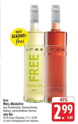 Bio - Wein, Alkoholfrei