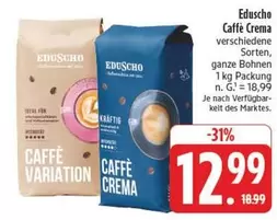 Caffè Crema verschiedene Sorten, ganze Bohnen