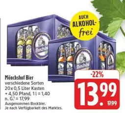 Mönchshof Bier verschiedene Sorten