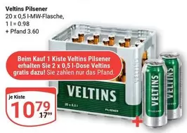 Veltins Pilsener 20 x 0,5 l MW-Flasche