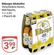 Bitburger - Alkoholfrei
Verschiedene Sorten
