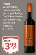 Nobile Verschiedene Sorten, aromatisierte, weinhaltige Getränke mit Noten von Schokolade, Vanille und Nocciola