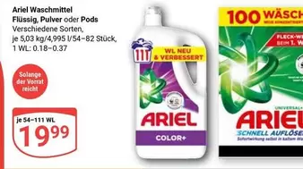 Ariel - Waschmittel Flüssig, Pulver oder Pods